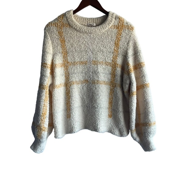 LC Lauren Conrad Sweaters - Women's LC Lauren Conrad Cream & Yellow Sweater